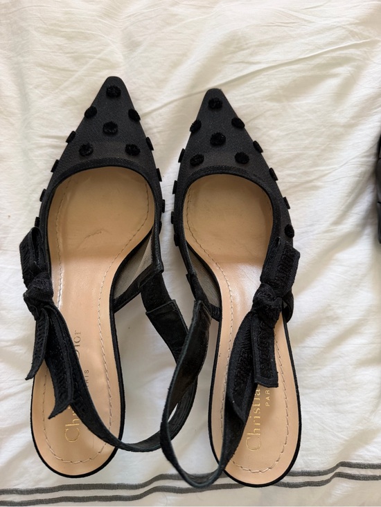 Dior Shoes - Dior J’ADIOR Velvet Dots Slingback Pumps
